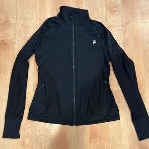 Fila Sport Women Zip Jacket  Athletic Sweatshirt Workout Run Thumb Holes small